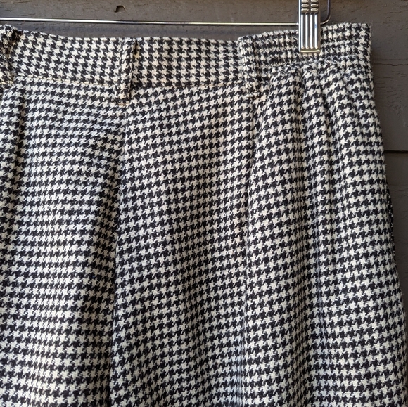 VTG 80s NWT Prophecy by Sag Harbor Wool Houndstooth High Rise Taper Leg Pants 14 - Picture 5 of 9
